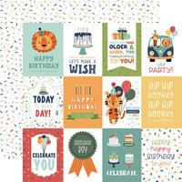 Echo Park - A Birthday Wish Boy Collection - 12 x 12 Double Sided Paper - 3 x 4 Journaling Cards
