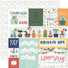 Echo Park - A Birthday Wish Boy Collection - 12 x 12 Double Sided Paper - Multi Journaling Cards