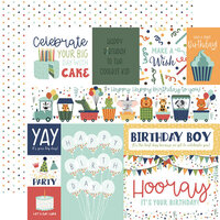 Echo Park - A Birthday Wish Boy Collection - 12 x 12 Double Sided Paper - Multi Journaling Cards