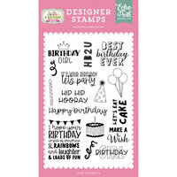 Echo Park - A Birthday Wish Girl Collection - Clear Photopolymer Stamps - HB2U