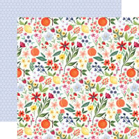 Carta Bella Paper - Fruit Stand Collection - 12 x 12 Double Sided Paper - Fruit Blossoms