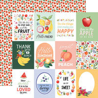 Carta Bella Paper - Fruit Stand Collection - 12 x 12 Double Sided Paper - 3 x 4 Journaling Cards