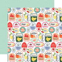 Carta Bella Paper - Fruit Stand Collection - 12 x 12 Double Sided Paper - Produce Labels