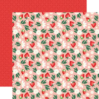 Carta Bella Paper - Fruit Stand Collection - 12 x 12 Double Sided Paper - Sweet Day Strawberries