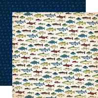 Carta Bella Paper - Gone Fishing Collection - 12 x 12 Double Sided Paper - Freshwater Fish
