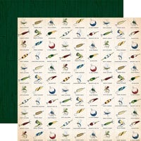 Carta Bella Paper - Gone Fishing Collection - 12 x 12 Double Sided Paper - Bait And Tackle