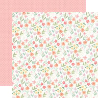 Carta Bella Paper - Here Comes Easter Collection - 12 x 12 Double Sided Paper - Easter Blooms