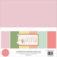 Carta Bella Paper - Here Comes Easter Collection - 12 x 12 Double Sided Paper - Collection Kit - Solids