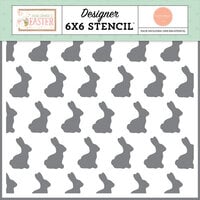 Carta Bella Paper - Here Comes Easter Collection - 6 x 6 Stencils - Bunny Love