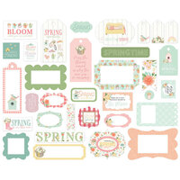 Carta Bella Paper - Here Comes Spring Collection - Ephemera - Frames And Tags