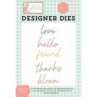 Carta Bella Paper - Here Comes Spring Collection - Designer Dies - Bloom Words