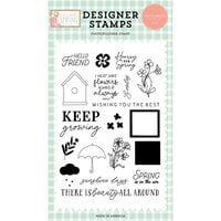 Carta Bella Paper - Here Comes Spring Collection - Clear Photopolymer Stamps - Hooray For Spring