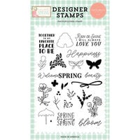 Carta Bella Paper - Here Comes Spring Collection - Clear Photopolymer Stamps - Rain Or Shine