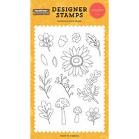 Carta Bella Paper - Sunflower Summer Collection - Clear Photopolymer Stamps - Sunflower Garden