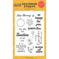 Carta Bella Paper - Sunflower Summer Collection - Clear Photopolymer Stamps - Keep Blooming