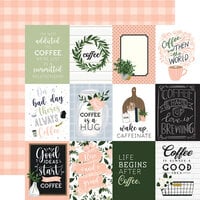 Echo Park - Coffee and Friends Collection - 12 x 12 Double Sided Paper - 3 x 4 Journaling Cards