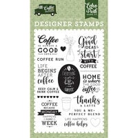 Echo Park - Coffee and Friends Collection - Clear Photopolymer Stamps - Coffee Run