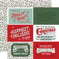 Echo Park - Christmas Salutations No. 2 Collection - 12 x 12 Double Sided Paper - 4 x 6 Journaling Cards