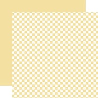Echo Park - CheckerBoard Collection - 12 x 12 Double Sided Paper - Yellow