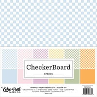 Echo Park - CheckerBoard Collection - 12 x 12 Collection Kit - Spring Checkerboard