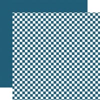 Echo Park - CheckerBoard Collection - 12 x 12 Double Sided Paper - Cobalt