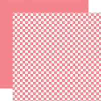 Echo Park - CheckerBoard Collection - 12 x 12 Double Sided Paper - Watermelon