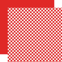Echo Park - CheckerBoard Collection - 12 x 12 Double Sided Paper - Cherry Red