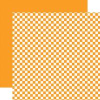 Echo Park - CheckerBoard Collection - 12 x 12 Double Sided Paper - Tangerine