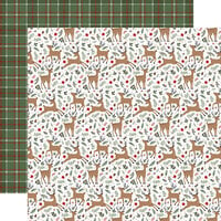 Echo Park - Christmas Time Collection - 12 x 12 Double Sided Paper - Oh Deer