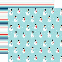 Echo Park - Celebrate Winter Collection - 12 x 12 Double Sided Paper - Build A Snowman