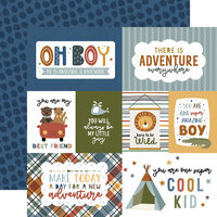 Echo Park - Dream Big Little Boy Collection - 12 x 12 Double Sided Paper - Multi Journaling Cards