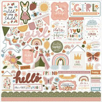 Echo Park - Dream Big Little Girl Collection - 12 x 12 Cardstock Stickers - Elements