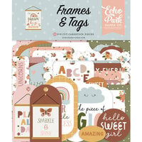 Echo Park - Dream Big Little Girl Collection - Ephemera - Frames and Tags