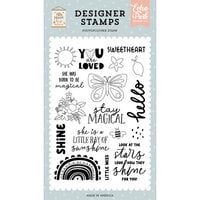 Echo Park - Dream Big Little Girl Collection - Clear Photopolymer Stamps - Born To Be Magical