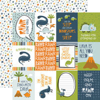 Echo Park - Dino-Mite Collection - 12 x 12 Double Sided Paper - 3 x 4 Journaling Cards