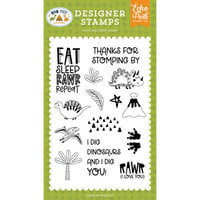 Echo Park - Dino-Mite Collection - Clear Photopolymer Stamps - Eat Sleep Rawr