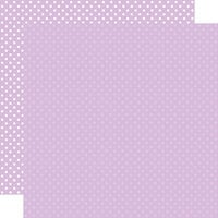 Echo Park - Dots and Stripes Collection - 12 x 12 Double Sided Paper - Light Purple