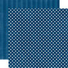 Echo Park - Metropolitan Dots and Stripes Collection - 12 x 12 Double Sided Paper - Navy Small Dot