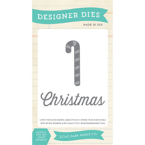 Echo Park - Home for the Holidays Collection - Christmas - Designer Dies - Christmas Candy Cane