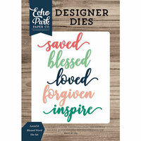 Echo Park - Faith Collection - Designer Dies - Loved and Blessed Word
