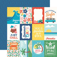 Echo Park - Endless Summer Collection - 12 x 12 Double Sided Paper - 3 x 4 Journaling Cards