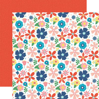Echo Park - Endless Summer Collection - 12 x 12 Double Sided Paper - Sunny Stems