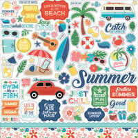 Echo Park - Endless Summer Collection - 12 x 12 Cardstock Stickers - Elements