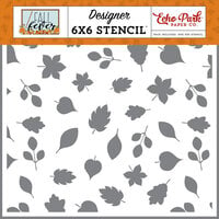Echo Park - Fall Fever Collection - 6 x 6 Stencils - Leaf Pile