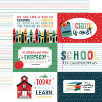 Echo Park - First Day of School Collection - 12 x 12 Double Sided Paper - 4 x 6 Journaling Cards