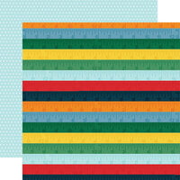 Echo Park - First Day of School Collection - 12 x 12 Double Sided Paper - Ruler Rainbow