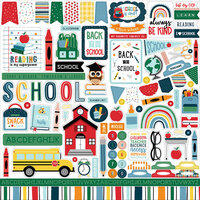 Echo Park - First Day of School Collection - 12 x 12 Cardstock Stickers - Elements