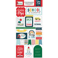 Echo Park - First Day of School Collection - Chipboard Embellishments - Phrases