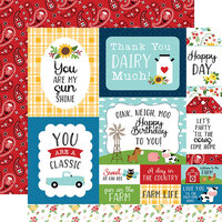 Echo Park - Fun On The Farm Collection - 12 x 12 Double Sided Paper - Multi Journaling Cards