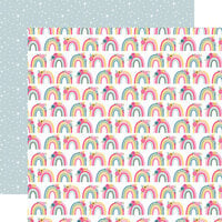 Echo Park - Fairy Garden Collection - 12 x 12 Double Sided Paper - Garden Rainbows